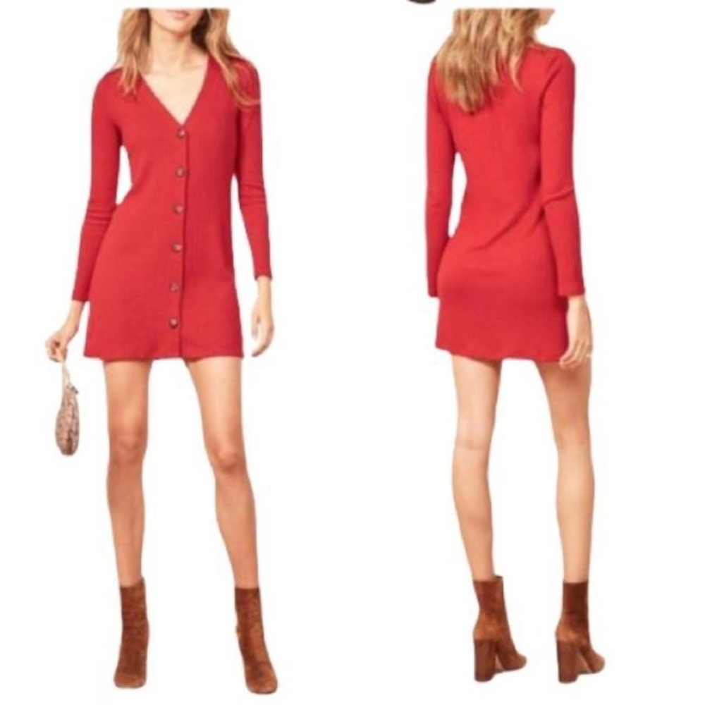 COPY - Reformation Ribbed Mini Casual Dress